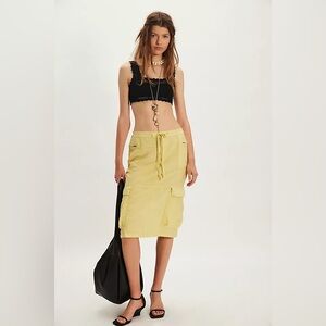 Free People Evie Column Midi Skirt
